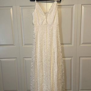 Lulu’s Always Have, Always Will White Lace Maxi Dress 1X